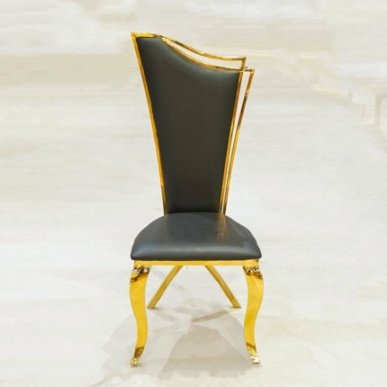 Luxury Black & Gold Accent Chair – Modern Dining Chair with Premium Finish