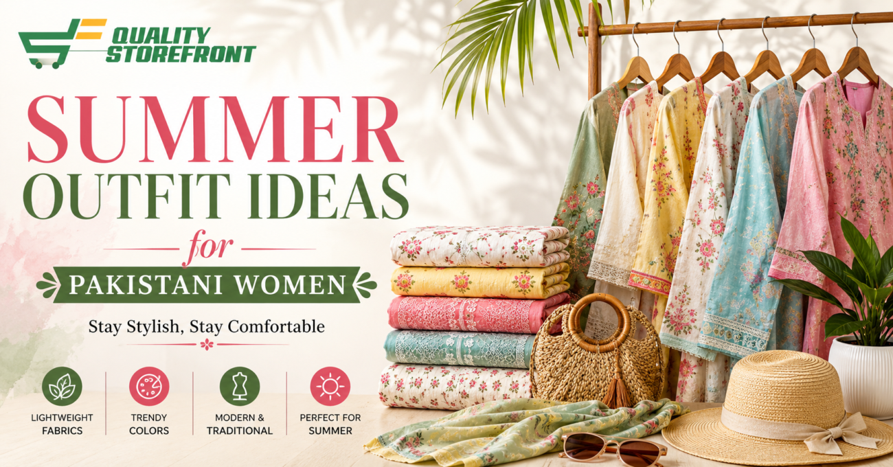 Discover stylish summer outfit ideas for Pakistani women with comfortable fabrics, trendy colors, and modern fashion inspiration.